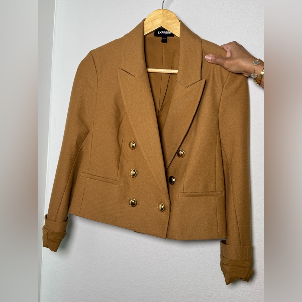 Double-Breasted Brown Jacket